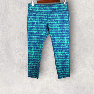 NIKE DRI-FIT Run Athletic Leggings in Teal Green and Blue Women's Size Large